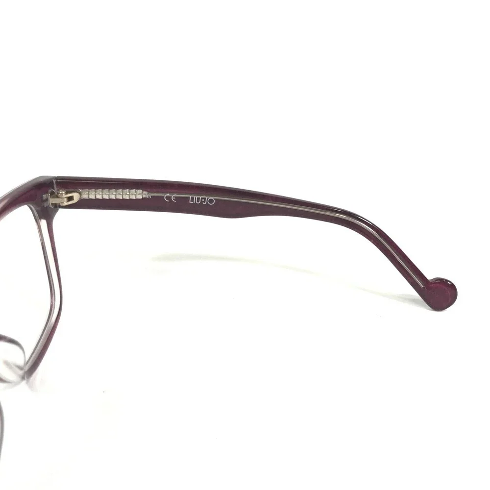 Liu Jo Eyeglasses Frames LJ2650 609 Burgundy Purple Denim Print Gold 52-15-135